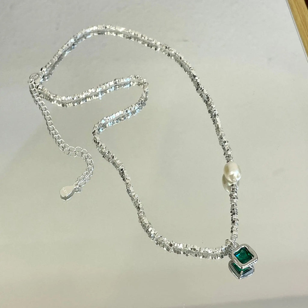 Emerald Green Necklace Versatile Collar