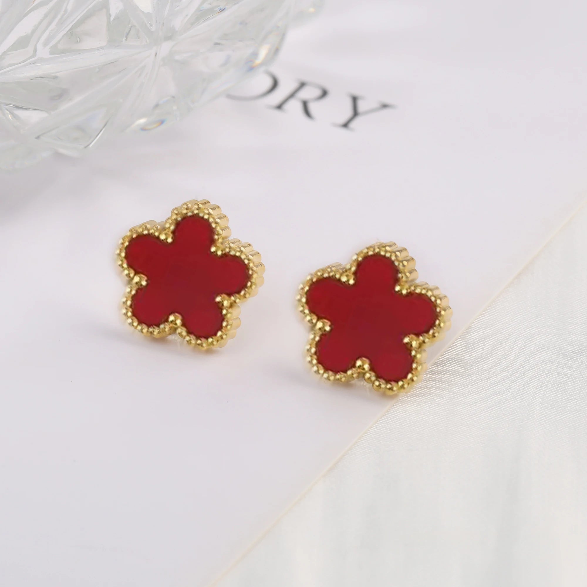Golden Blossom Charm Bracelet Five Leaf Flower Petal