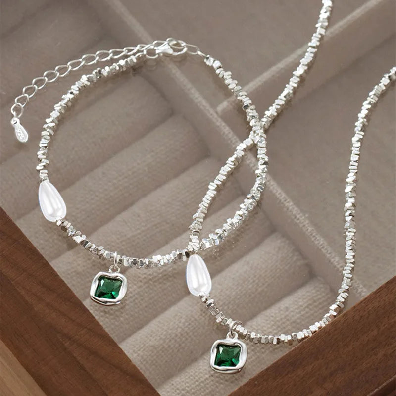 Emerald Green Necklace Versatile Collar