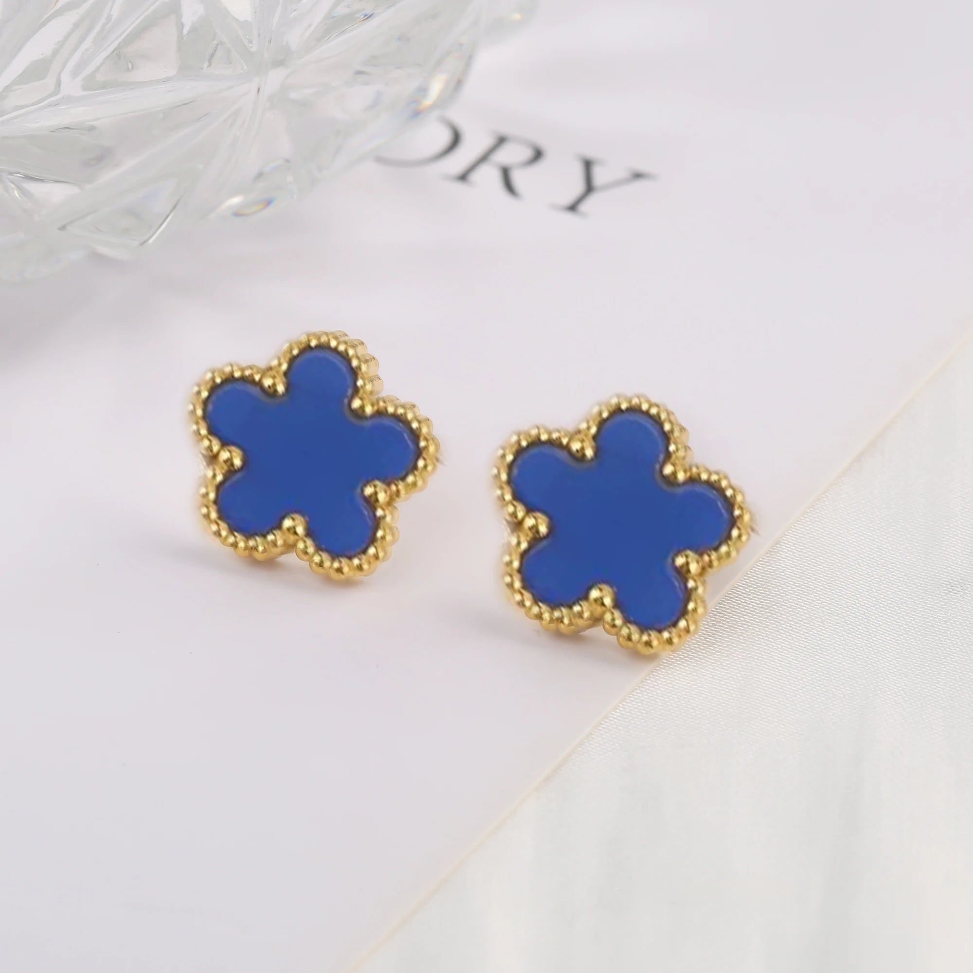 Golden Blossom Charm Bracelet Five Leaf Flower Petal