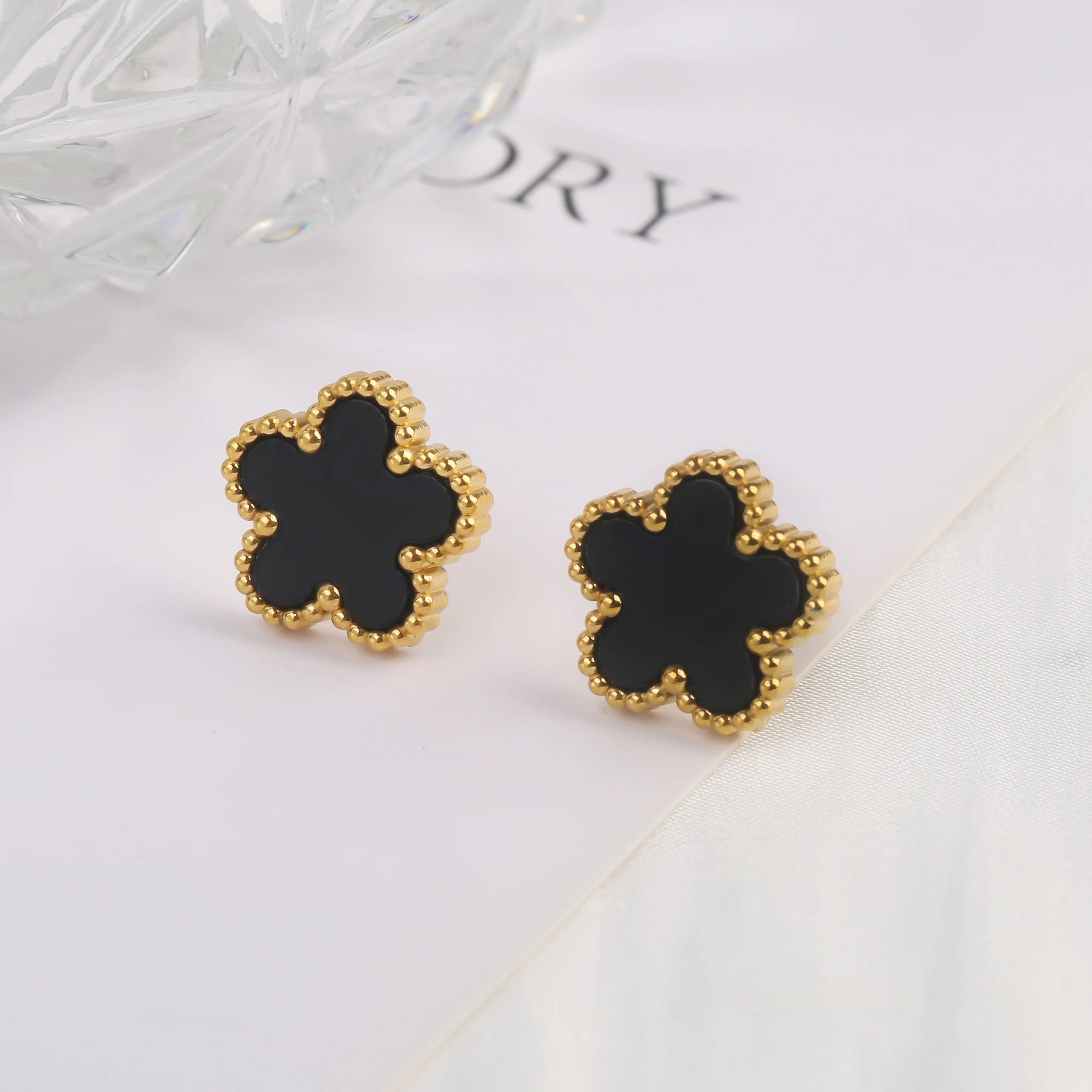 Golden Blossom Charm Bracelet Five Leaf Flower Petal